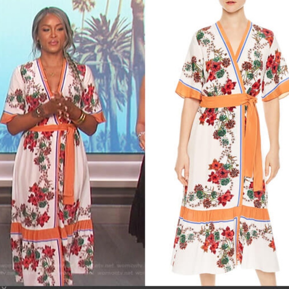 Sandro silk kimono dress